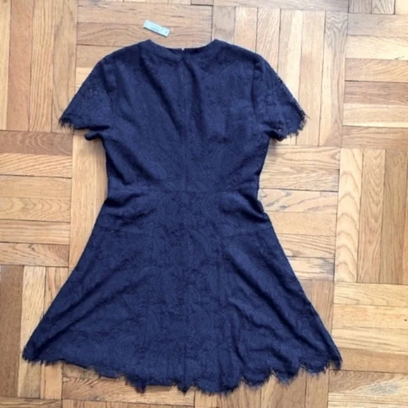 Madewell Lace Shift Dress Navy Blue - Picture 6 of 14